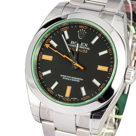 rolex m series milgauss green|rolex milgauss 116400 white dial.